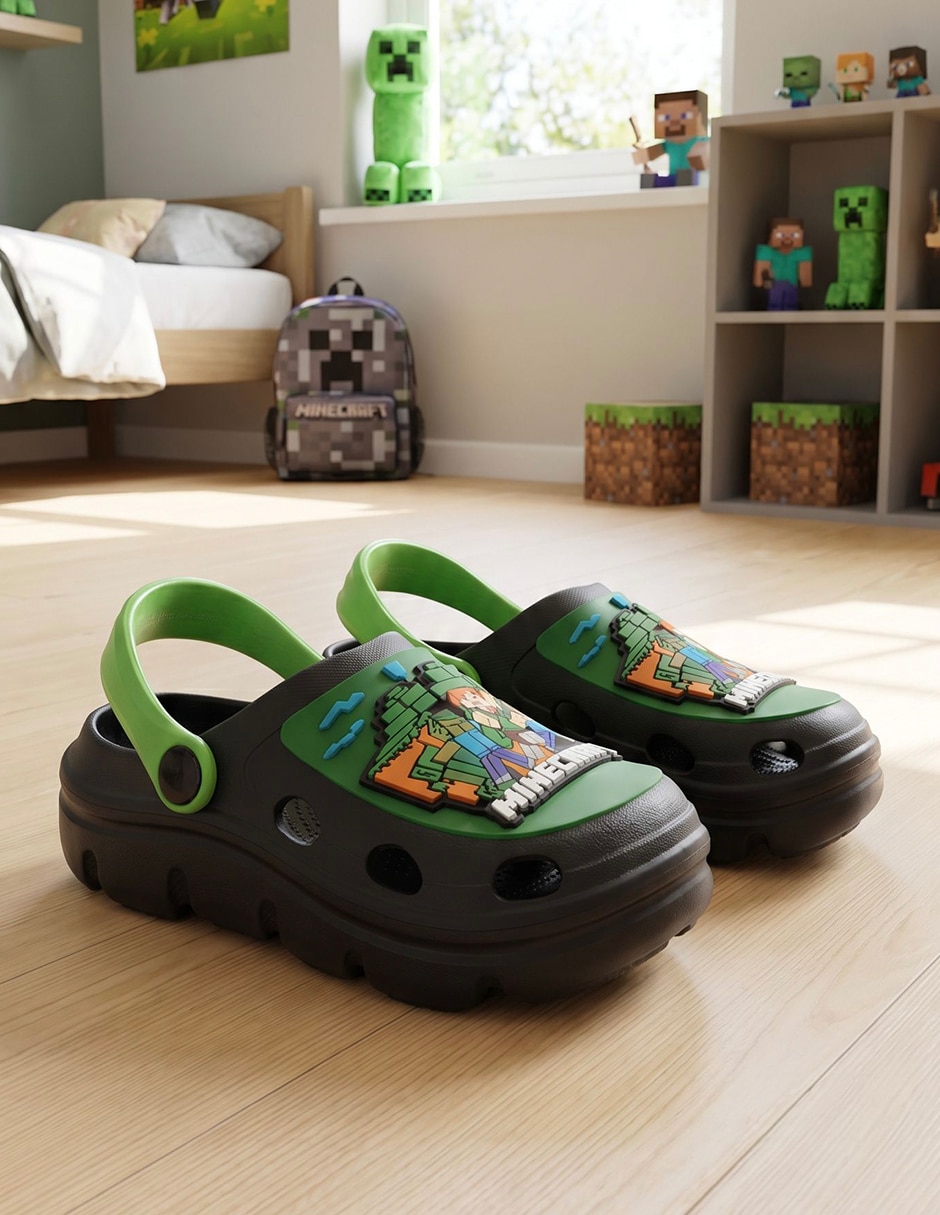 Sandalia minecraft para infantil niño