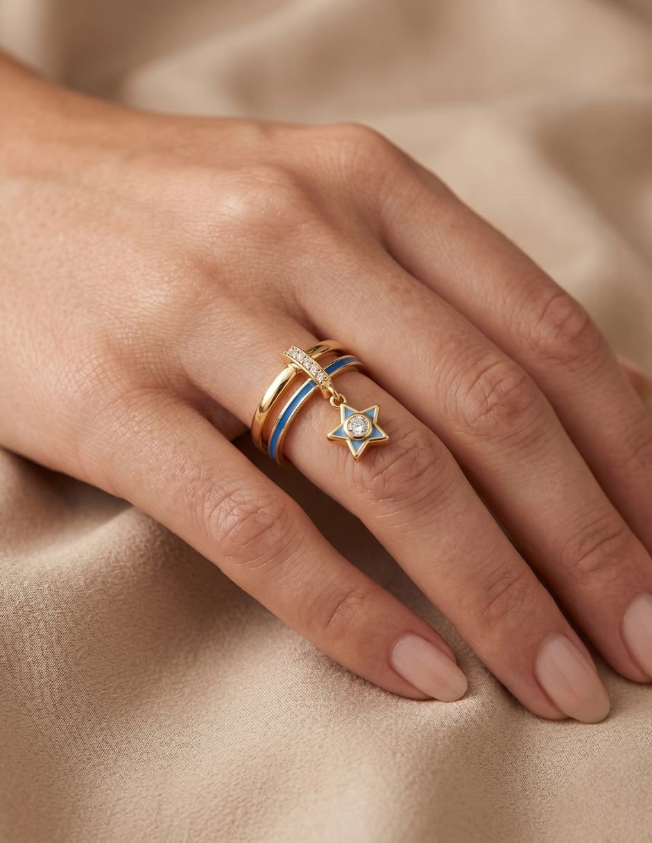 Anillo y pulsera anillo estrella zirc 3