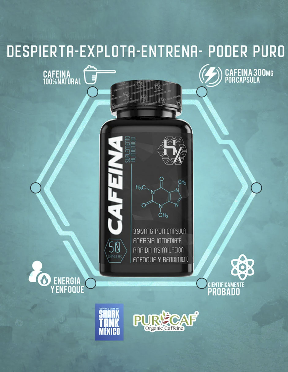 Cafeína Olix sabor natural de 50 cápsulas