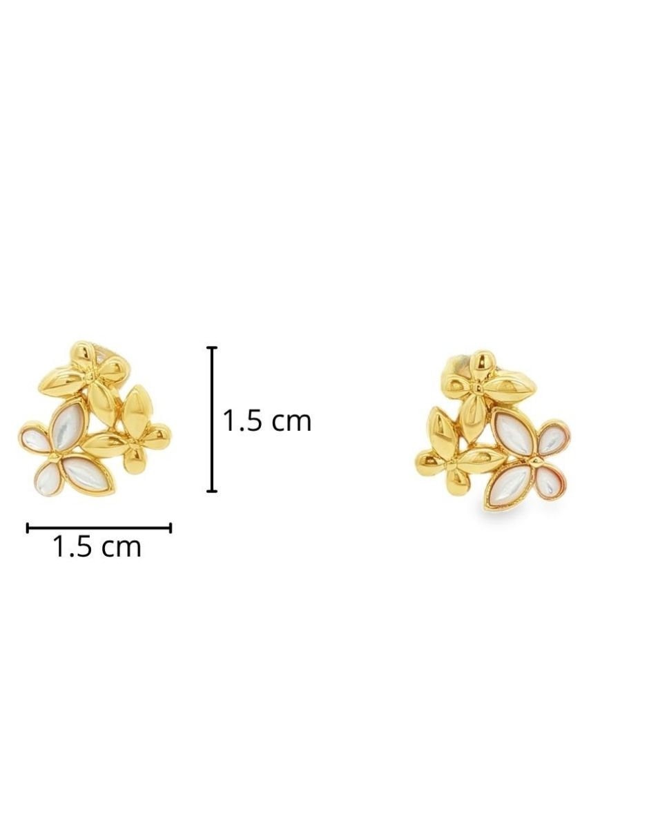 Aretes ablime joyería mariposa perla