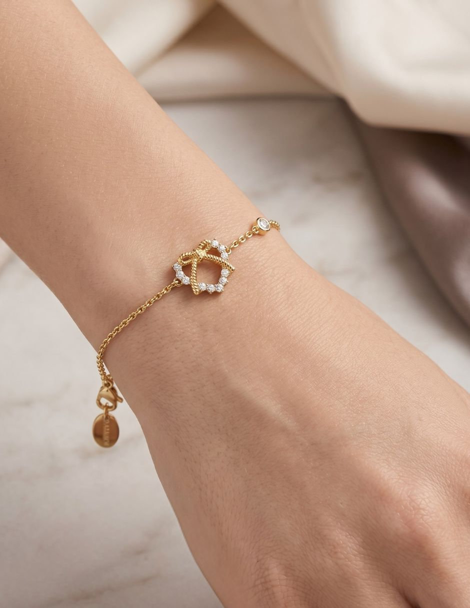 Collar y pulsera corazón zirc 3