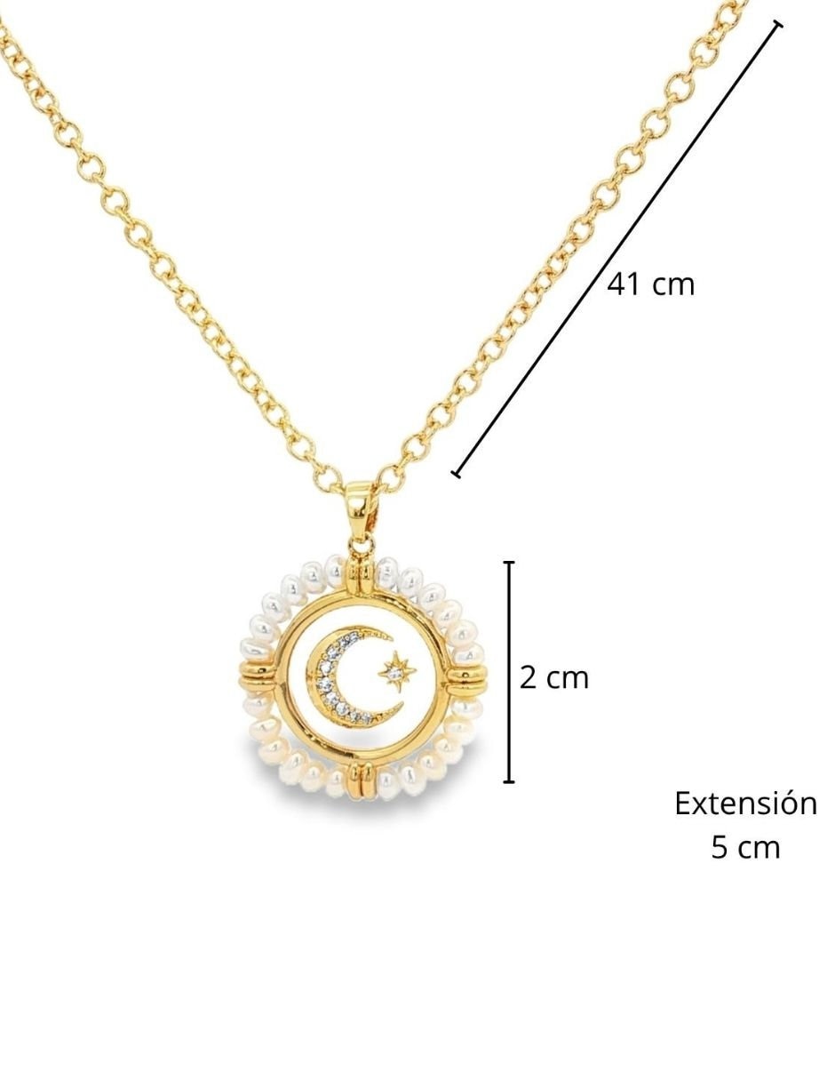 Collar y pulsera dije luna estrella 5