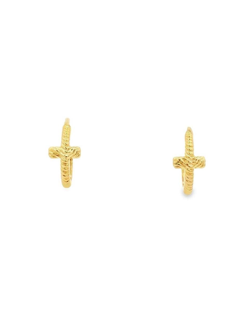 Aretes arracada cruz 2
