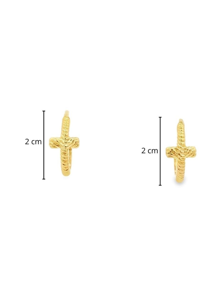 Aretes arracada cruz 5