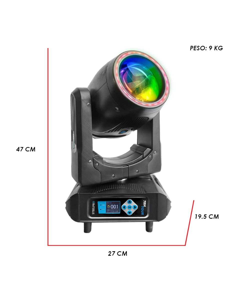 Cabeza móvil de luz Steelpro