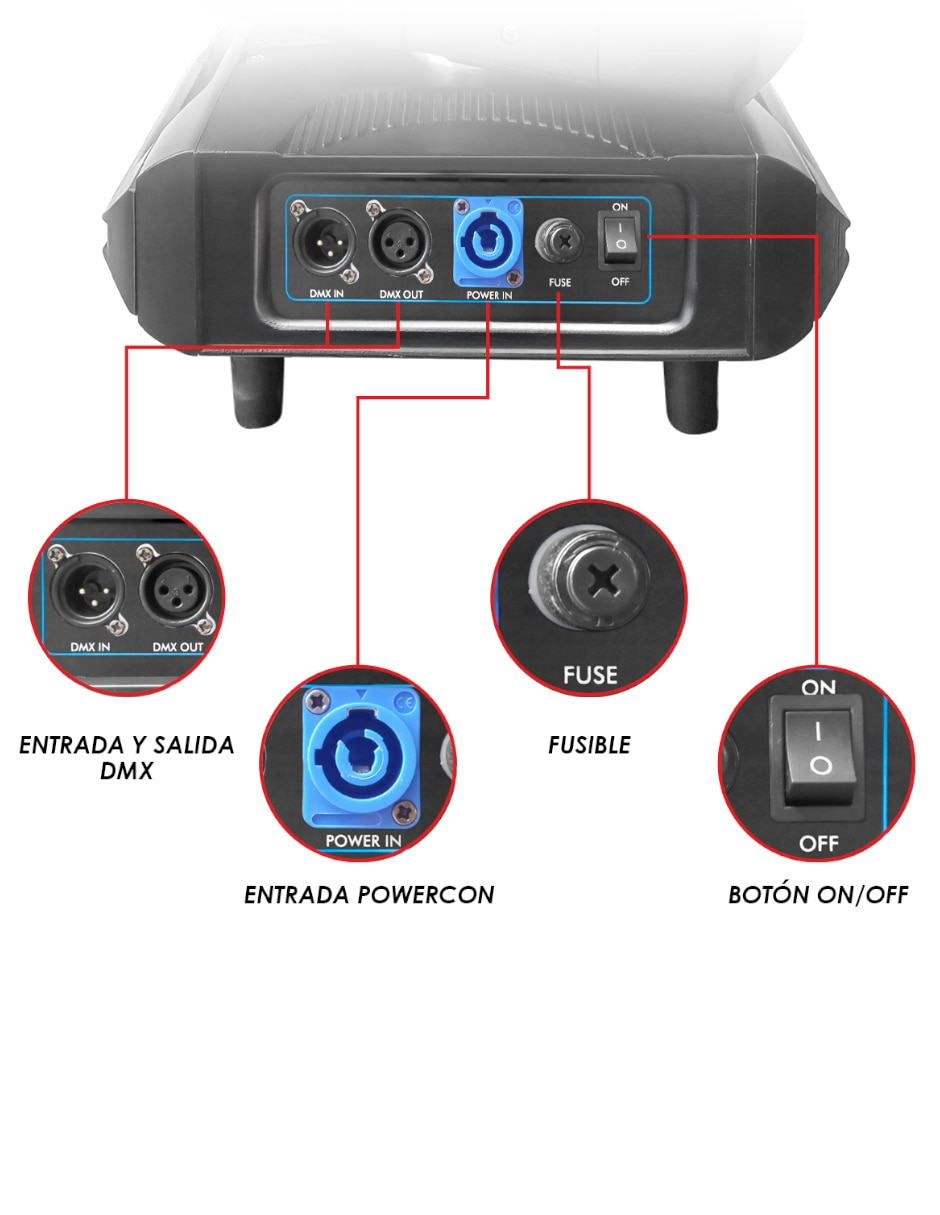 Cabeza móvil de luz Steelpro