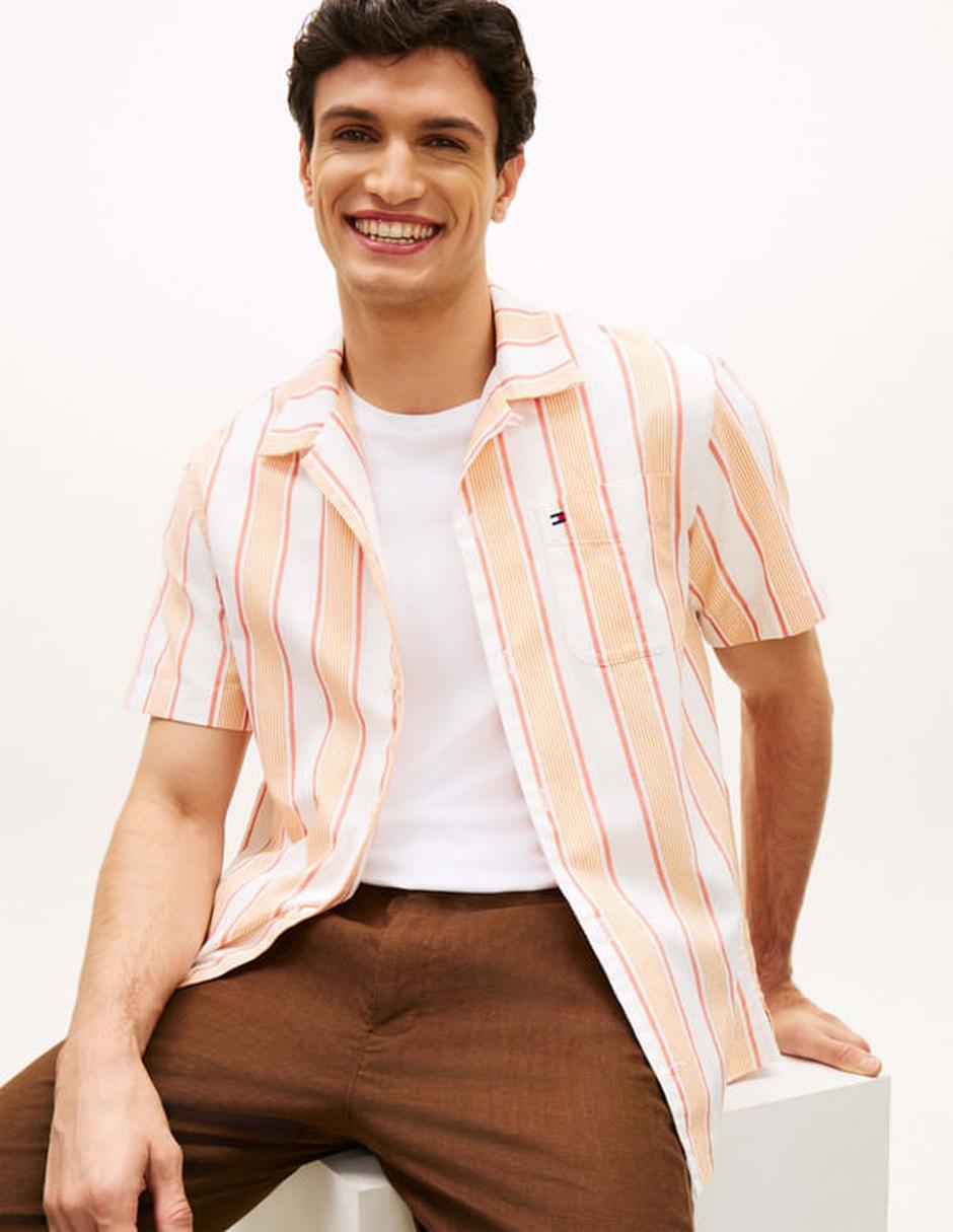 Camisa casual de algodón manga corta para hombre 5