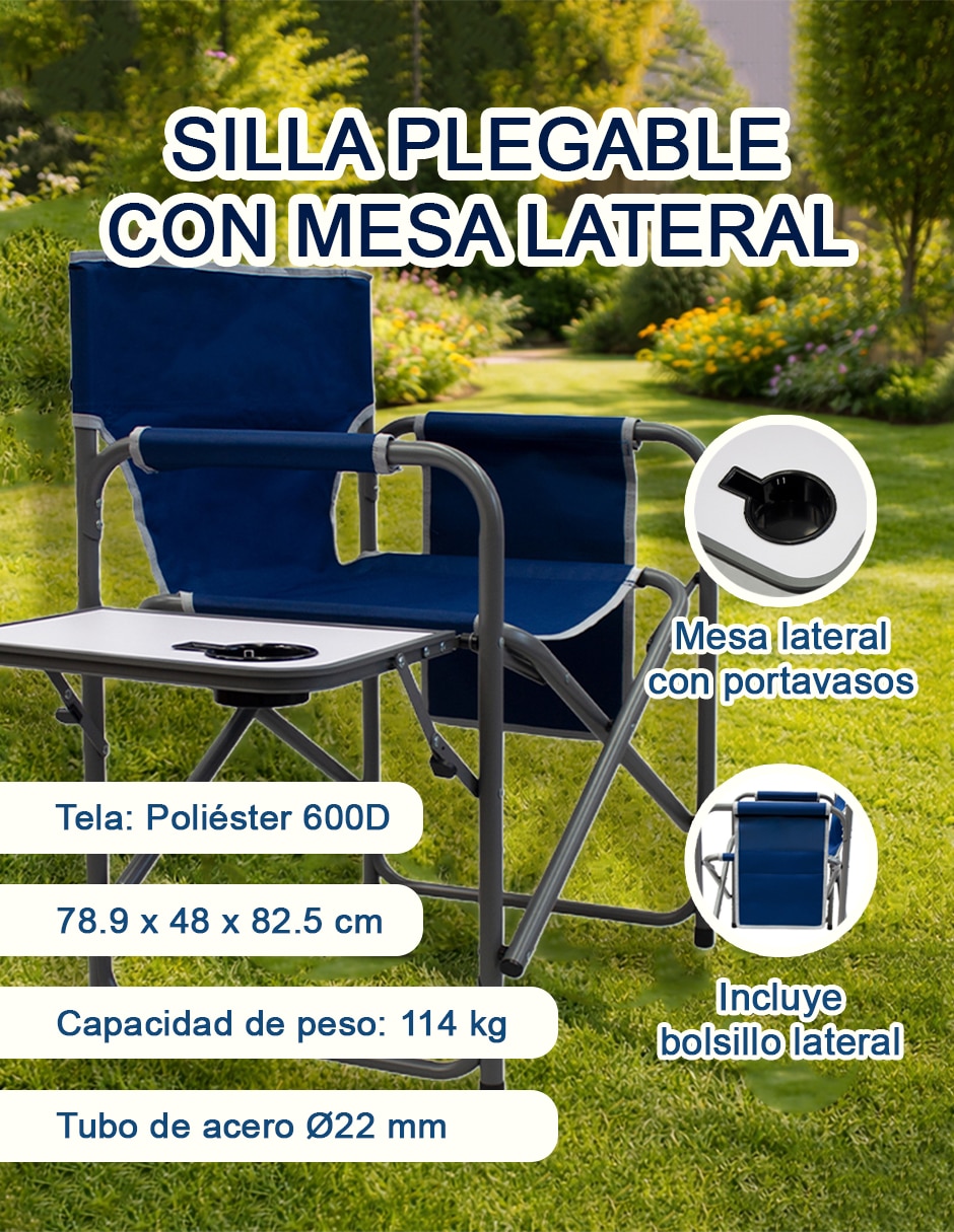Silla plegable Importadora la Merced de acero