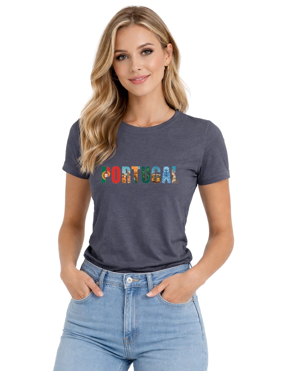 Playera manga corta cuello redondo para mujer Playera manga corta cuello redondo para mujer
