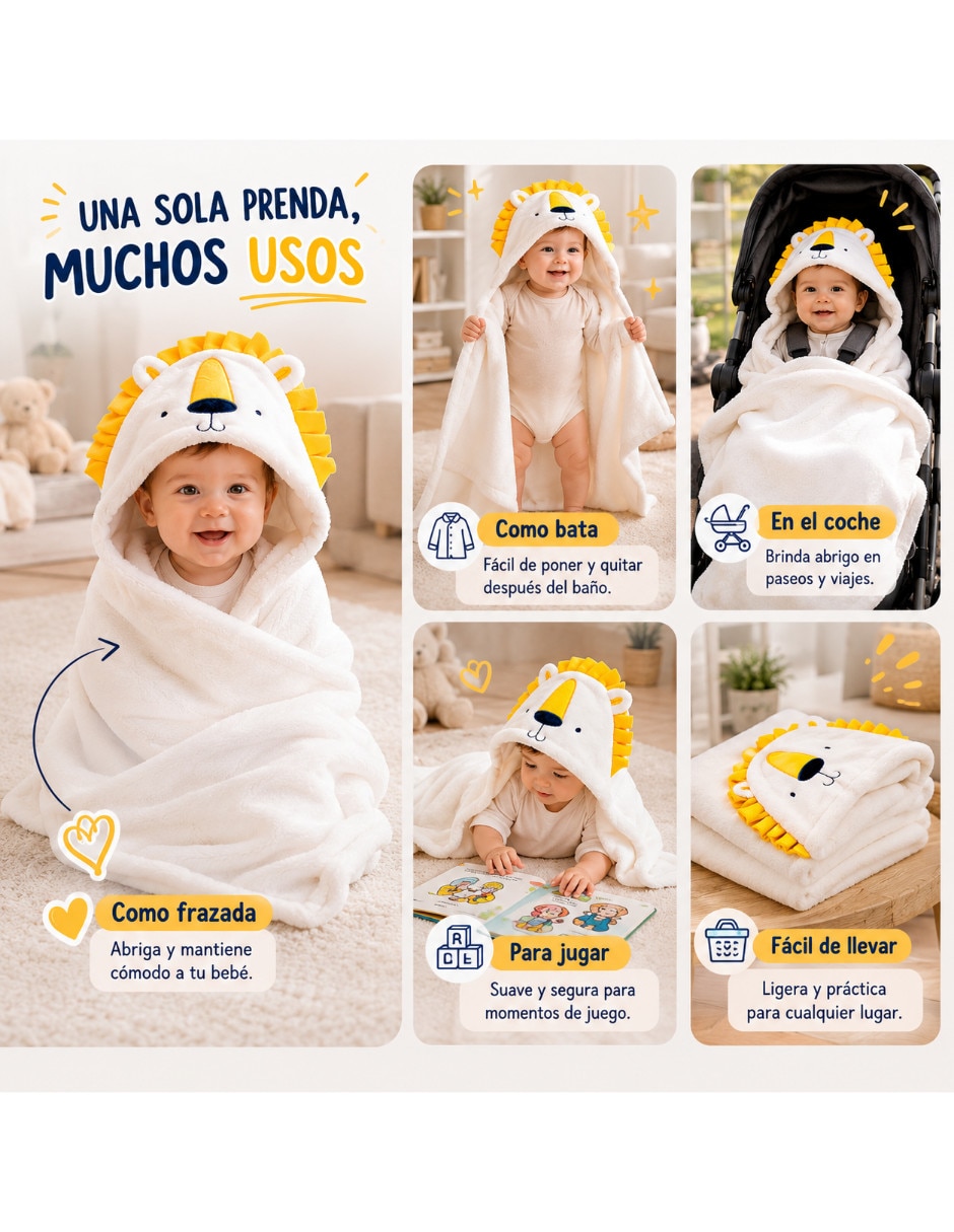 Set frazada envolvente de microfibra Ideën Kids unisex