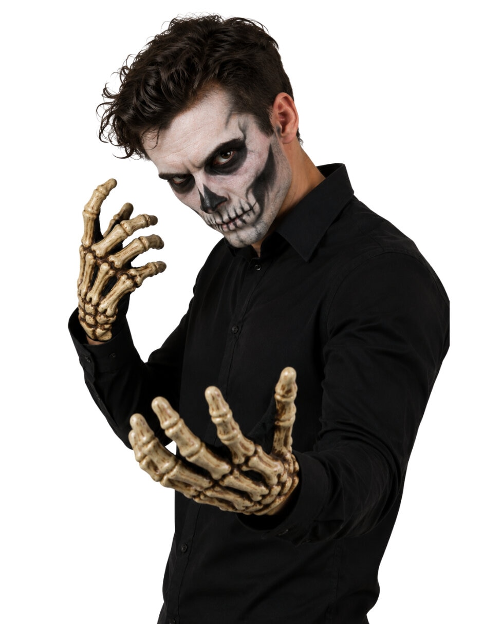 Guantes para disfraz de esqueleto para niño Ghoulish Productions