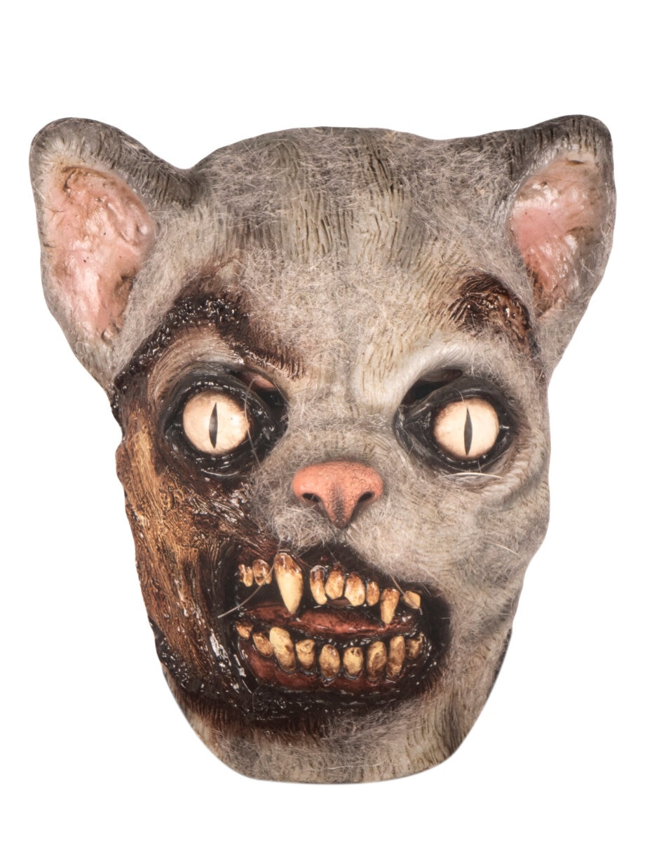 Máscara para disfraz de gato zombie Máscara para disfraz de gato zombie