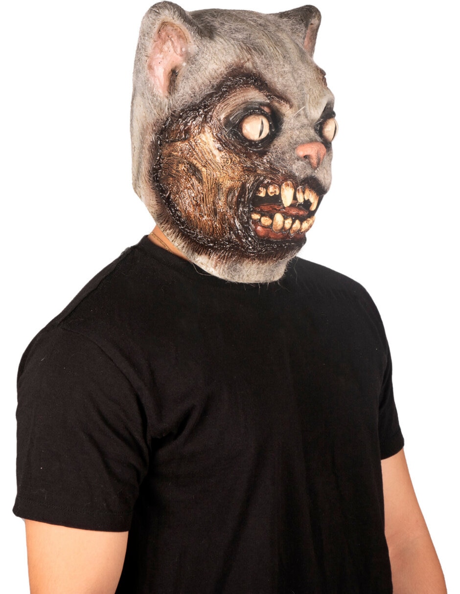 Máscara para disfraz de gato zombie Ghoulish Productions