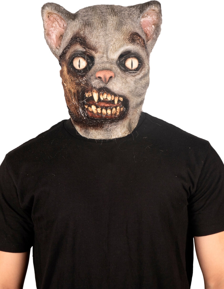 Máscara para disfraz de gato zombie Ghoulish Productions