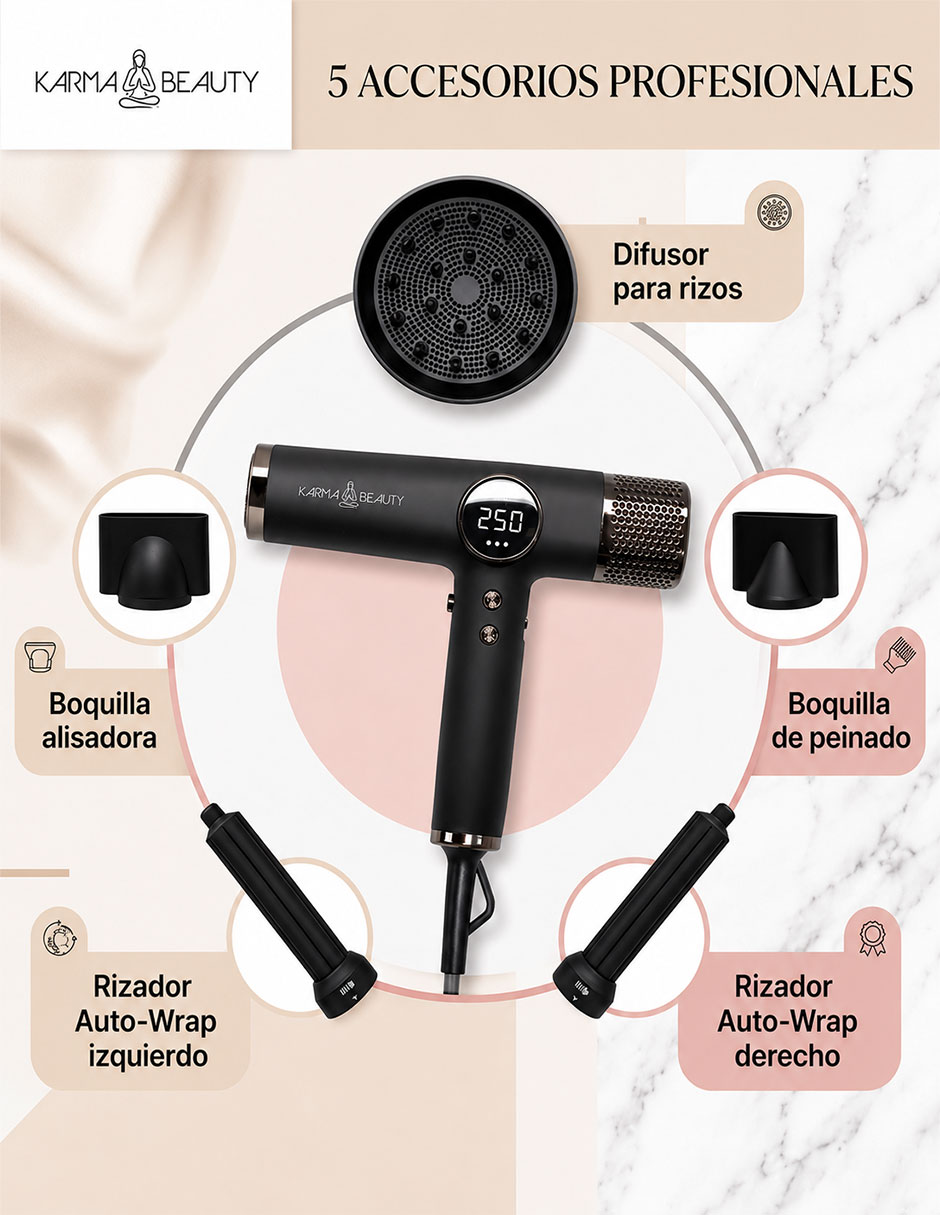 Secadora de cabello multisecadora krm-975159 11