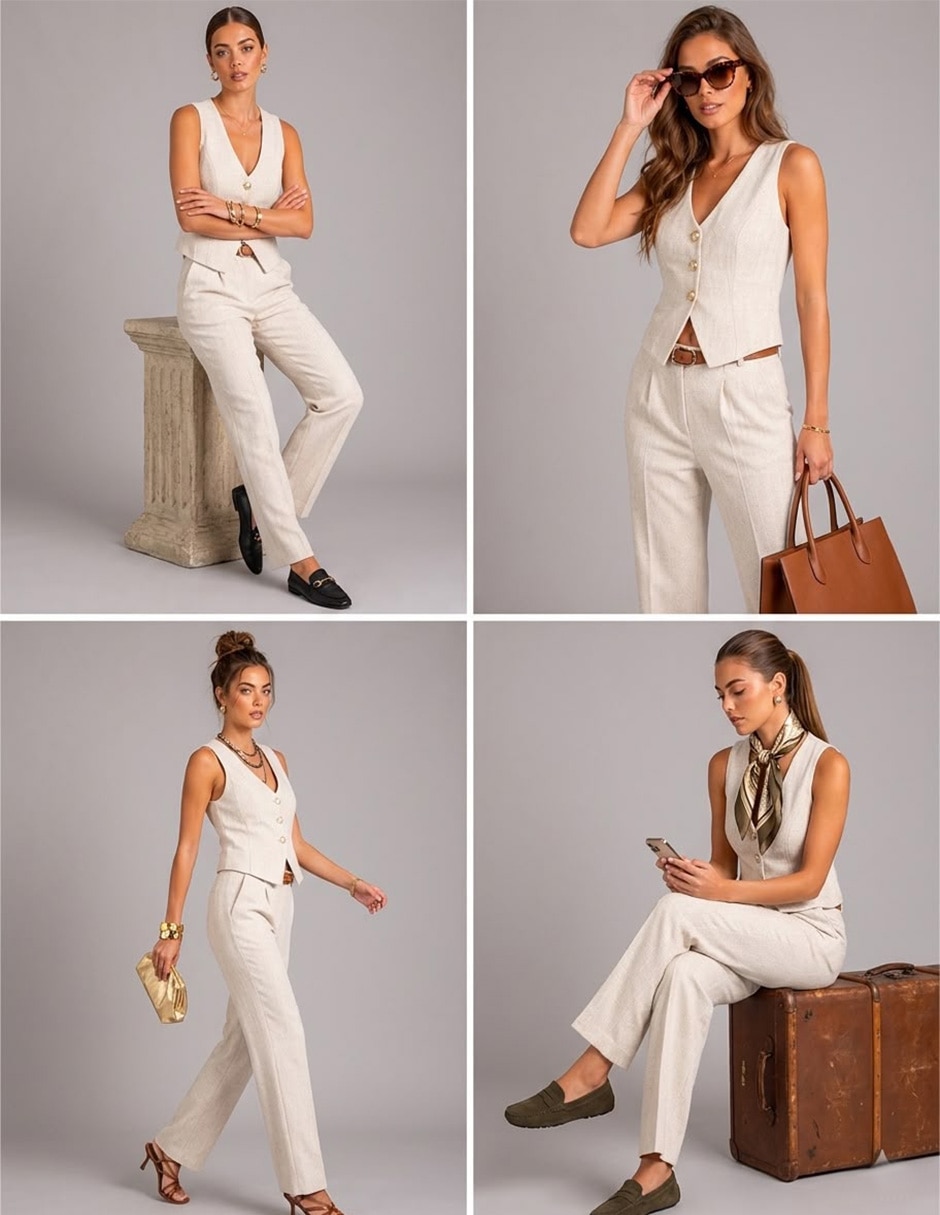 Conjunto business casual lucky clover para mujer
