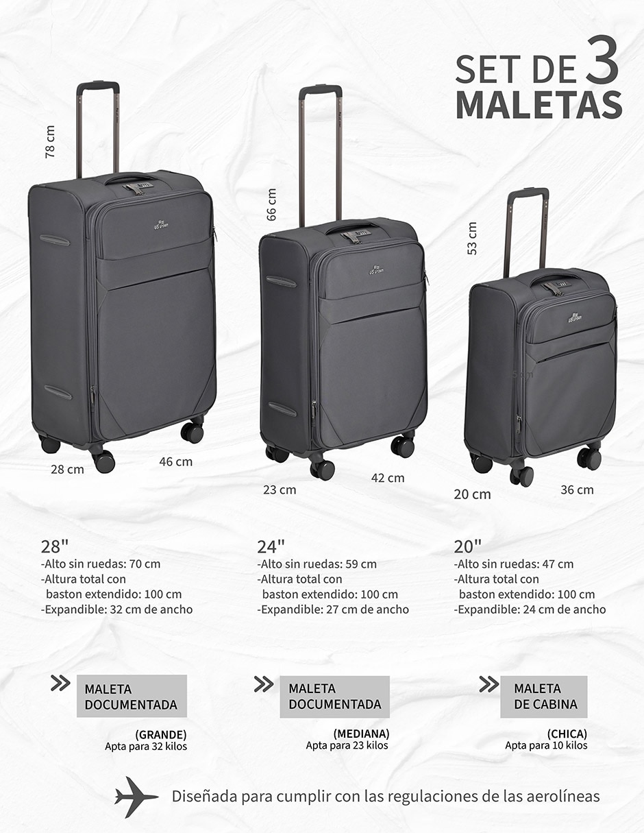 Set maletas de viaje Us Urban