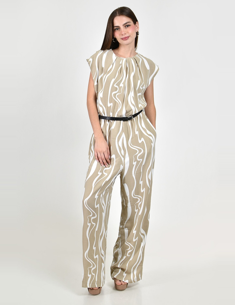 Jumpsuit casual estampado macroprint para mujer