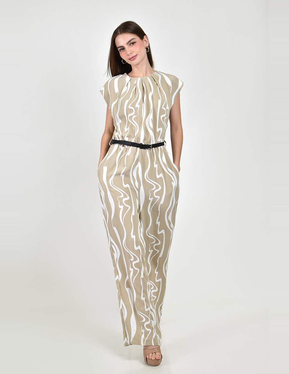 Jumpsuit estampado macroprint para mujer 4
