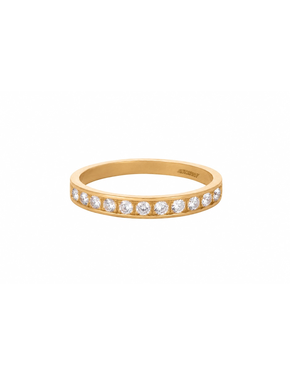Anillo con gema Unlimited By Ob 10 k de oro amarillo zirconia pulido