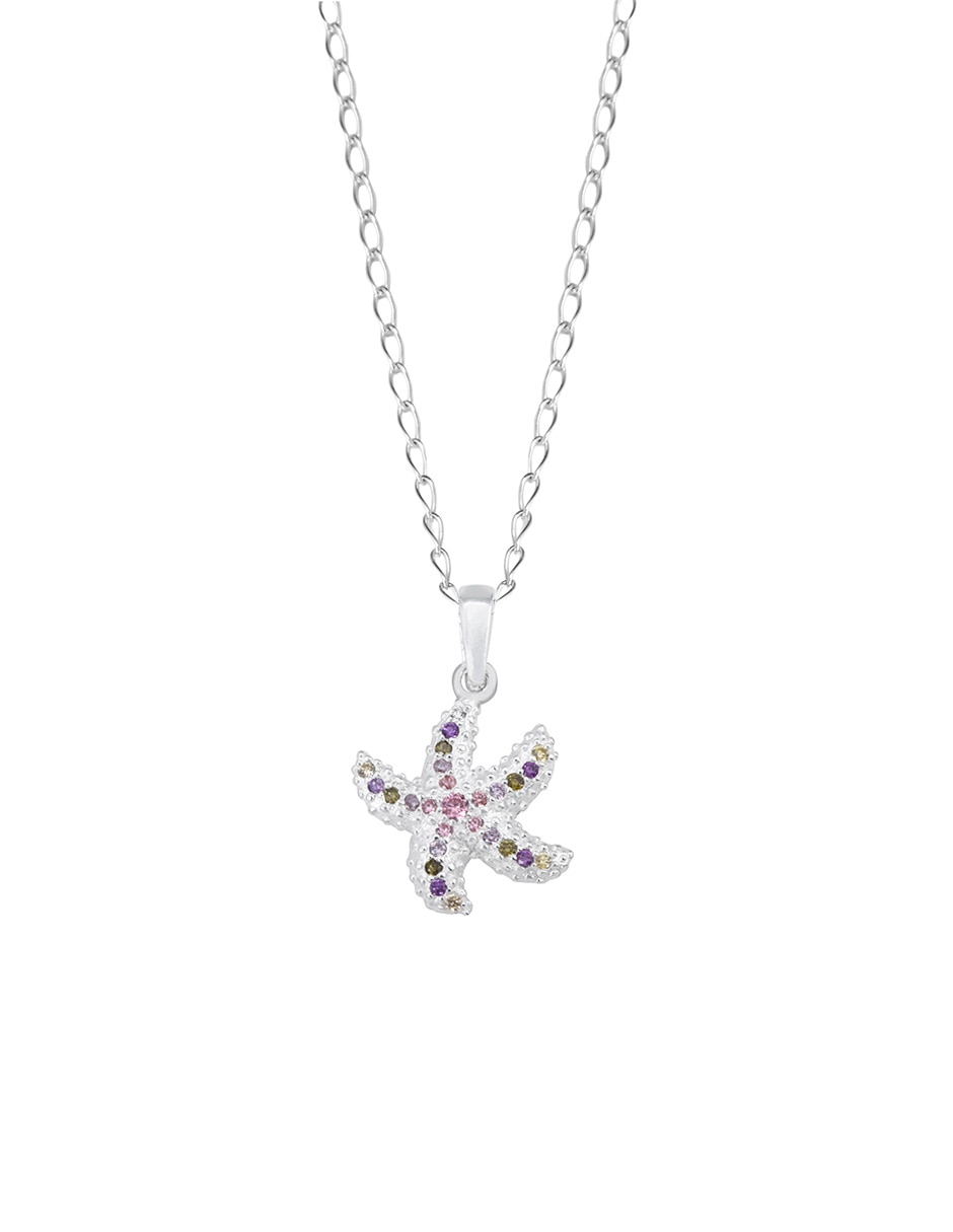 Collar con dije de estrella de mar Unlimited By Ob de plata P 925
