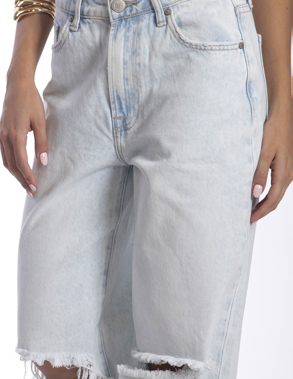 Jeans regular relajado cintura alta para mujer 3