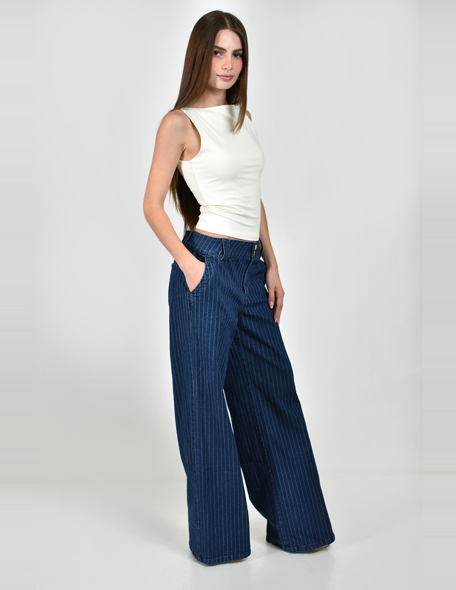 Jeans regular straight cintura para mujer 2