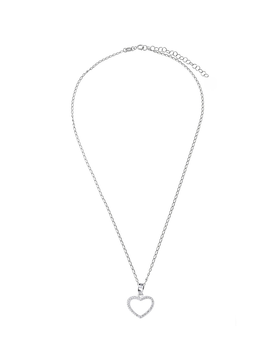 Collar con dije de corazón Unlimited By Ob de plata P 925