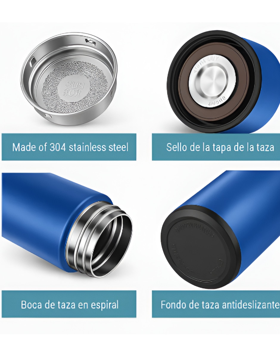 Termo de acero inoxidable con tapa rosca 500 ml 2