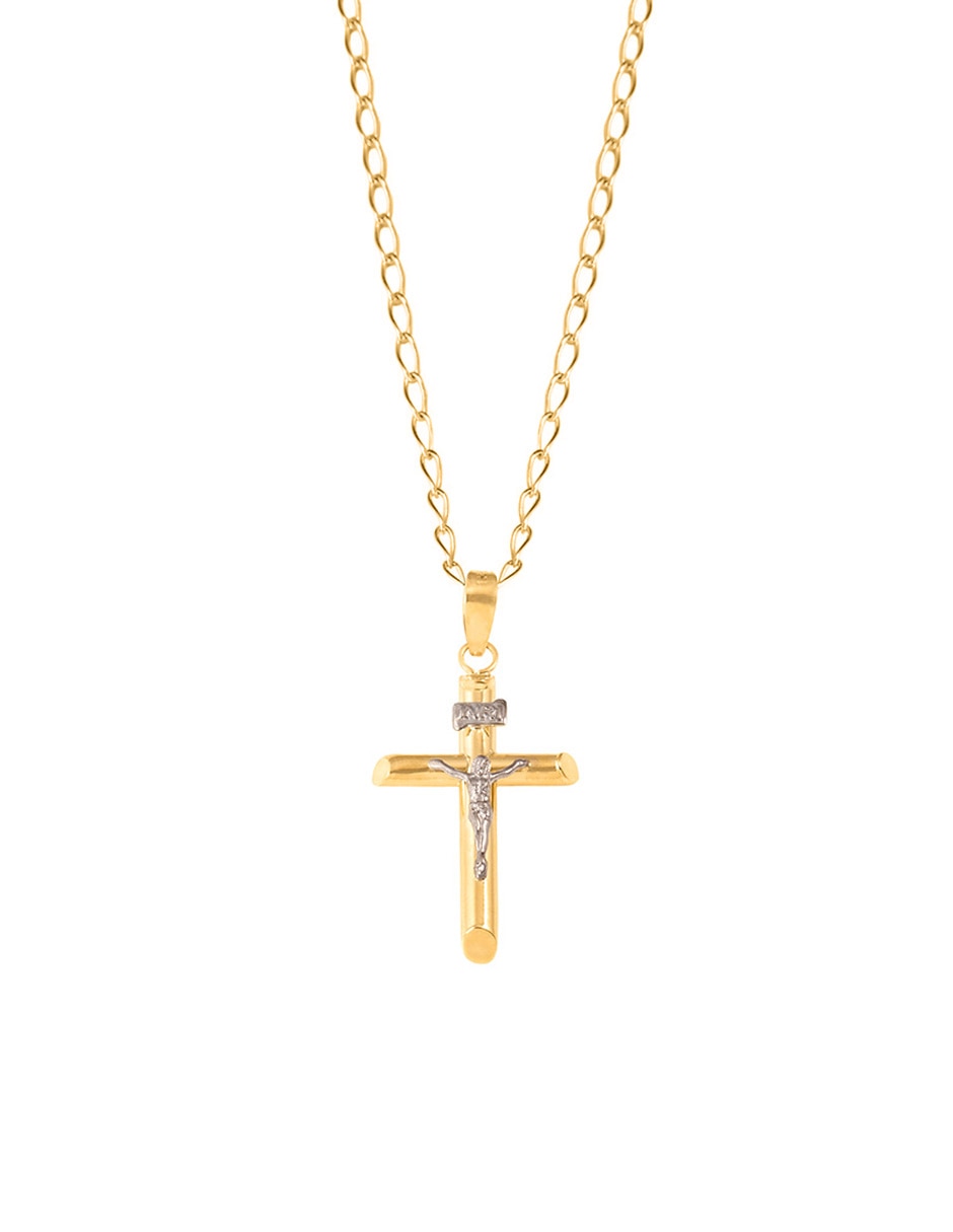 Collar con dije de cruz Unlimited By Ob de oro amarillo 10 k