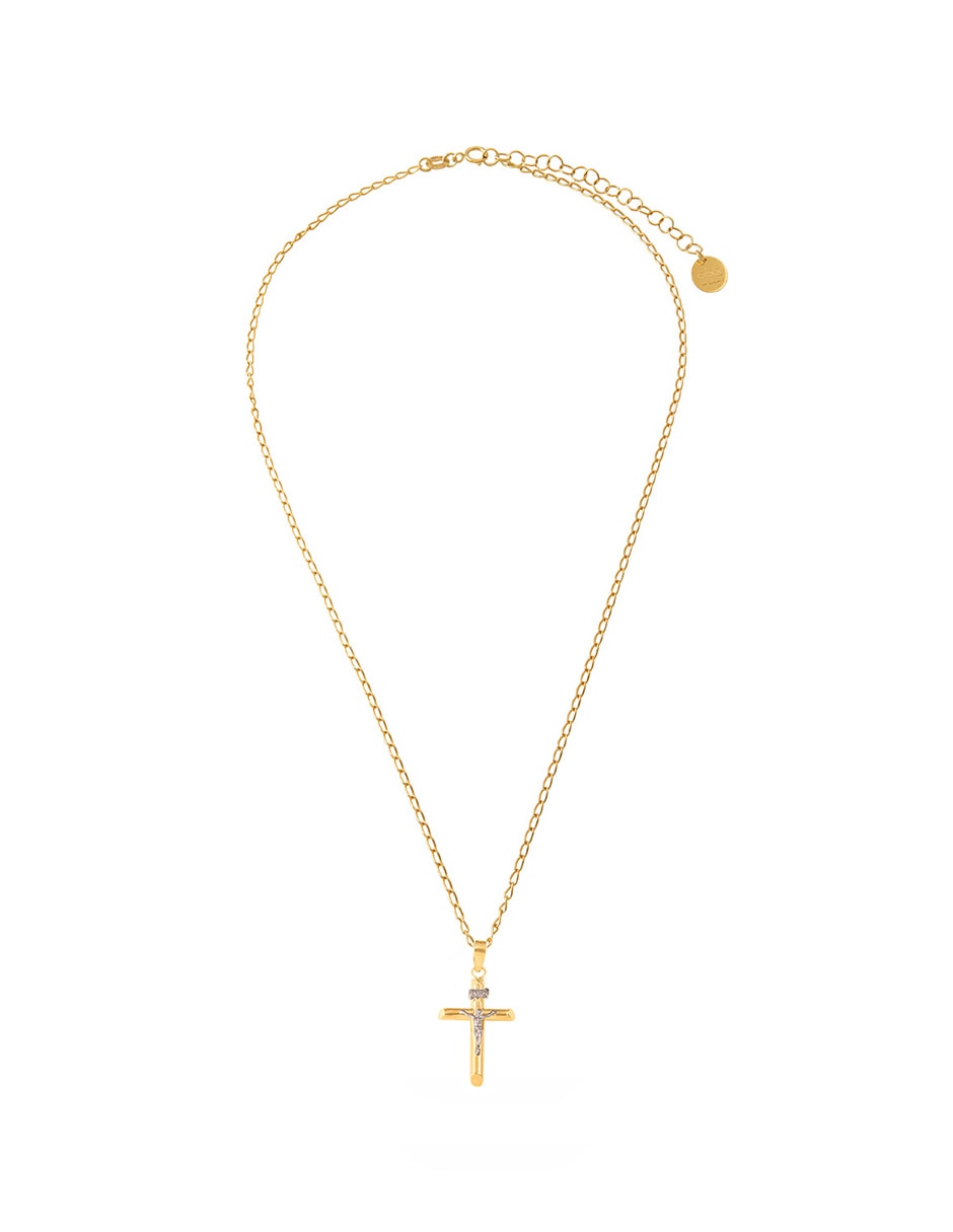 Collar con dije de cruz Unlimited By Ob de oro amarillo 10 k