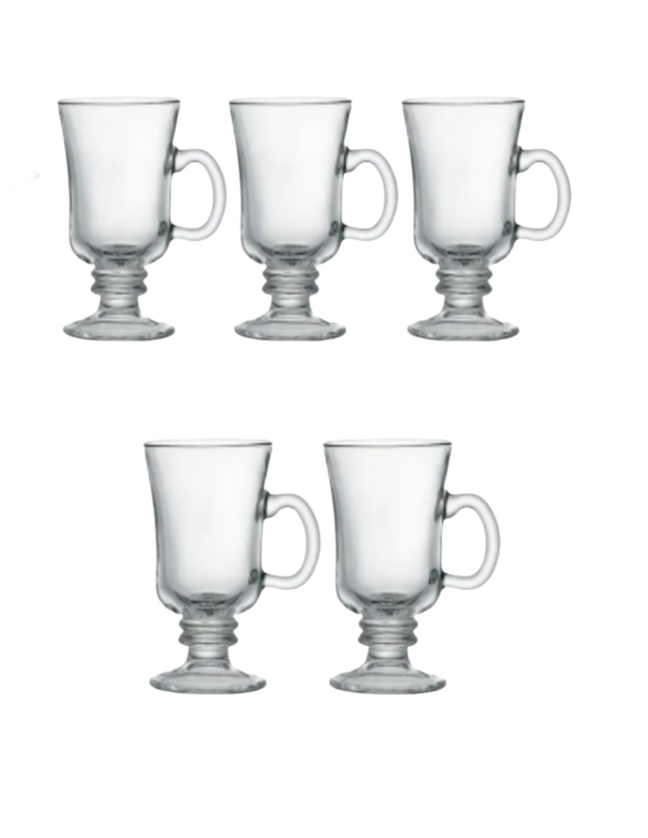 Set de copas de vidrio 5 piezas