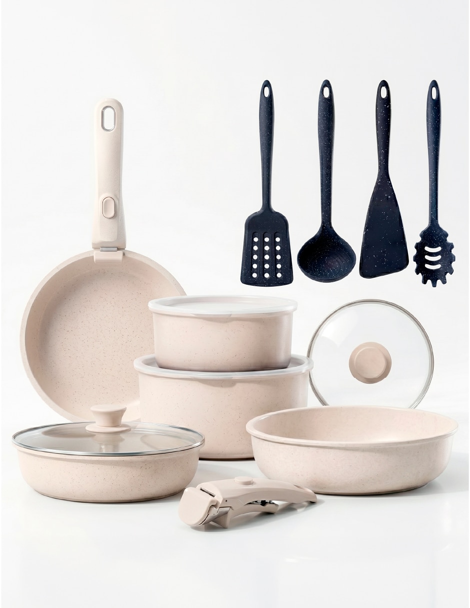 Batería de cocina Magma Life de aluminio fundido antiadherente sin pfoa 19 piezas