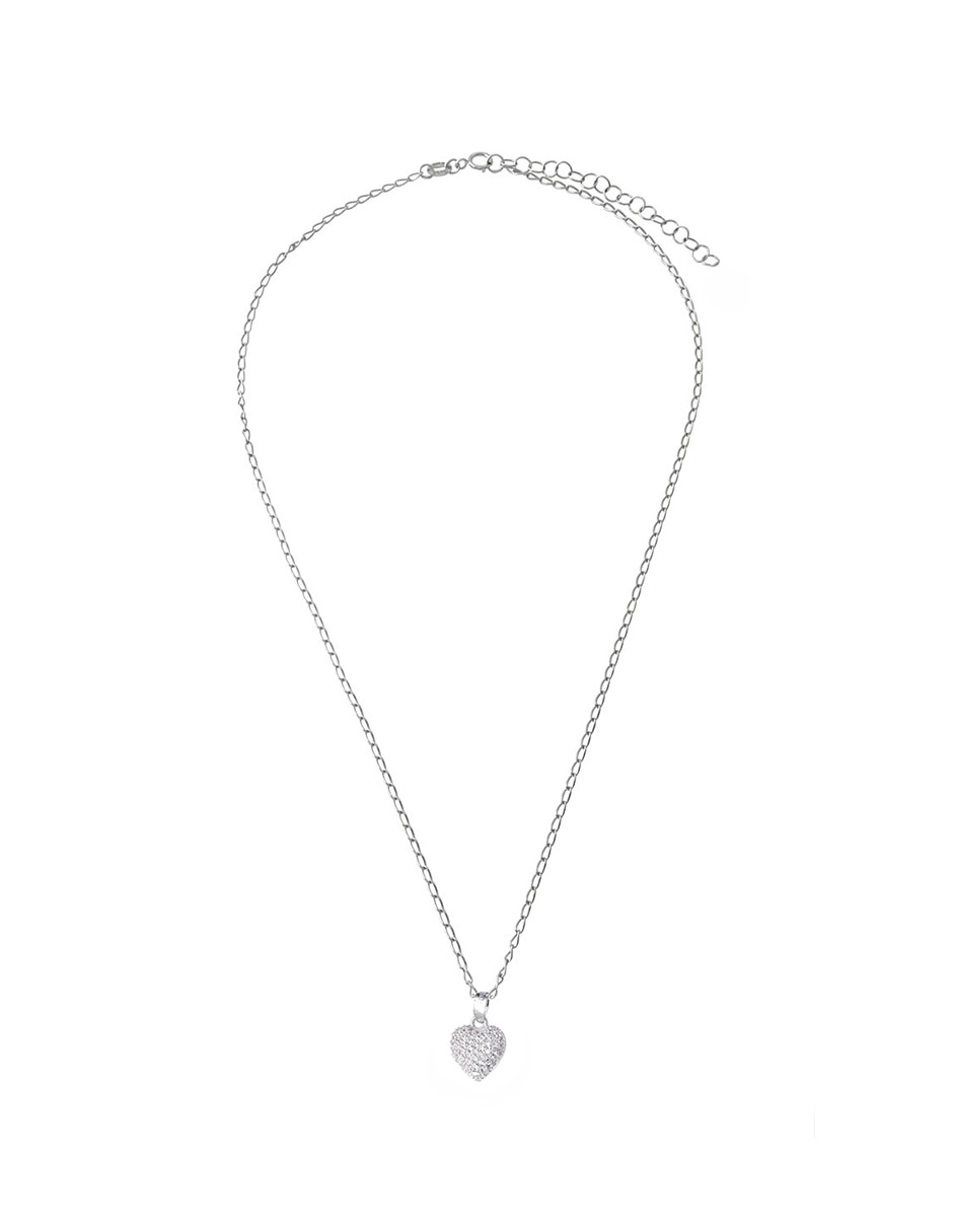 Collar con dije de corazón de plata P 925 2