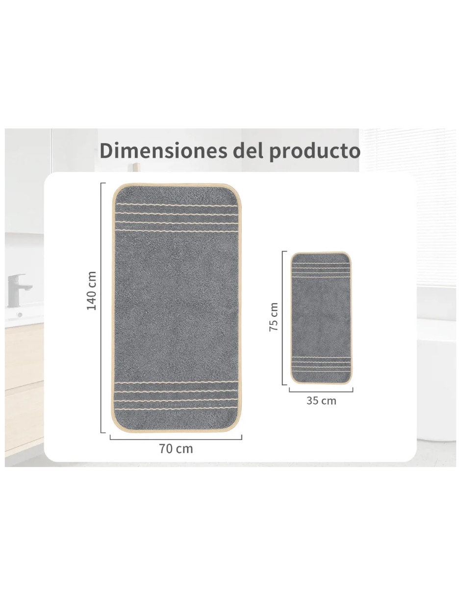 Toalla para baño Genérica de microfibra