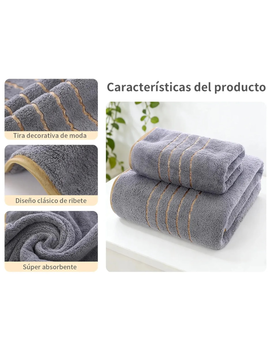 Toalla para baño Genérica de microfibra