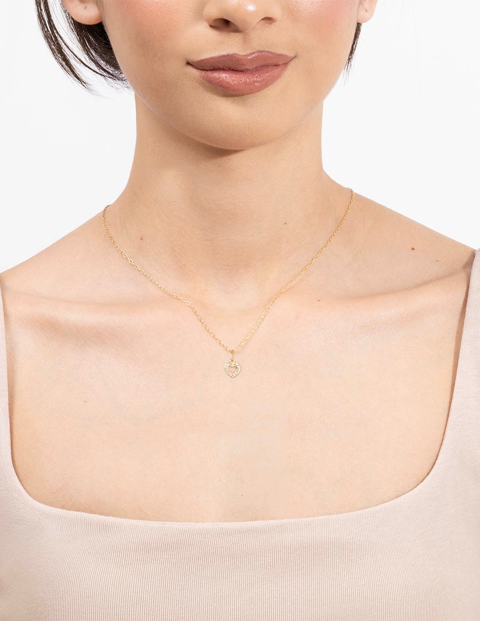 Collar con dije de corazón Unlimited By Ob de oro amarillo 10 k