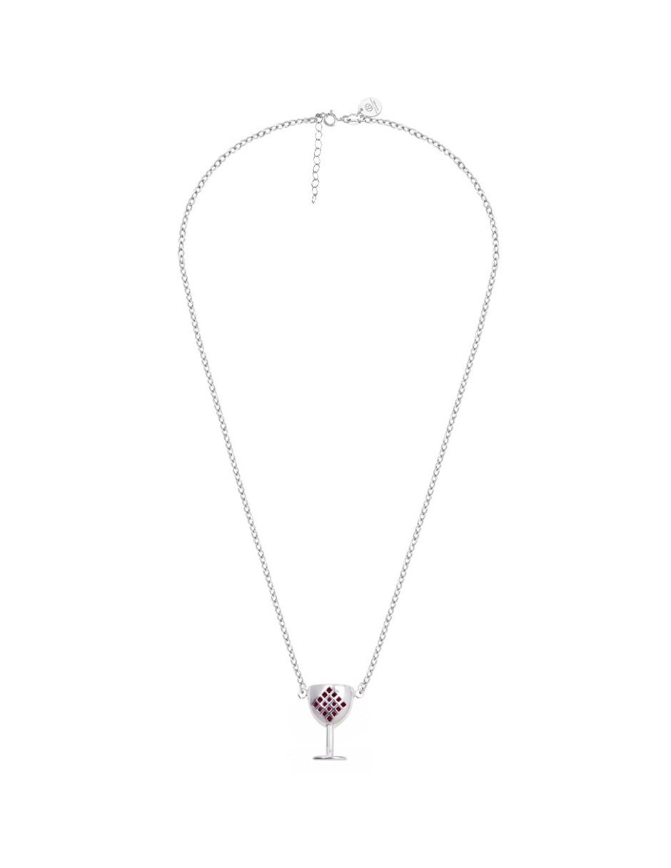 Collar de copa de martini Unlimited By Ob de plata P 925