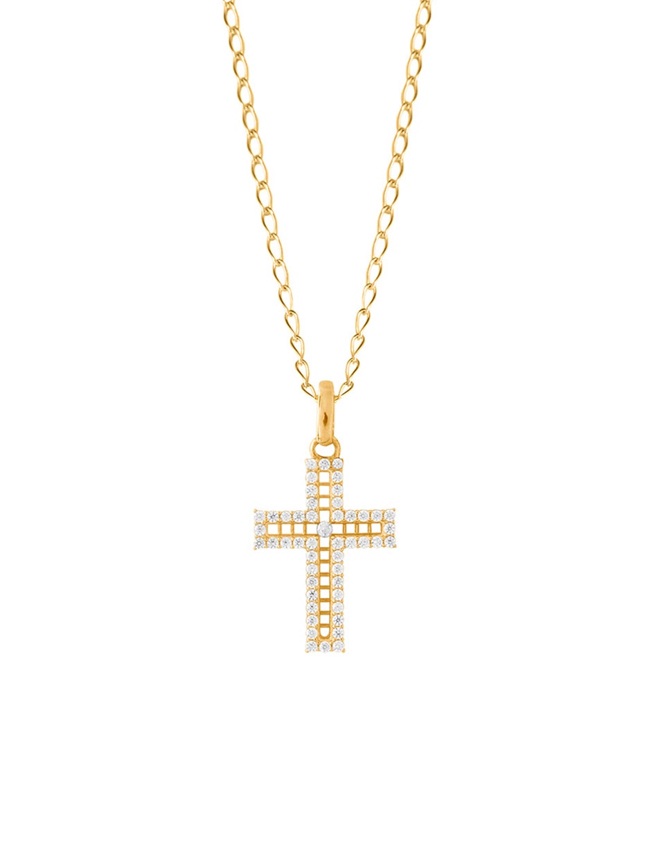 Collar con dije de cruz Unlimited By Ob de oro amarillo 10 k
