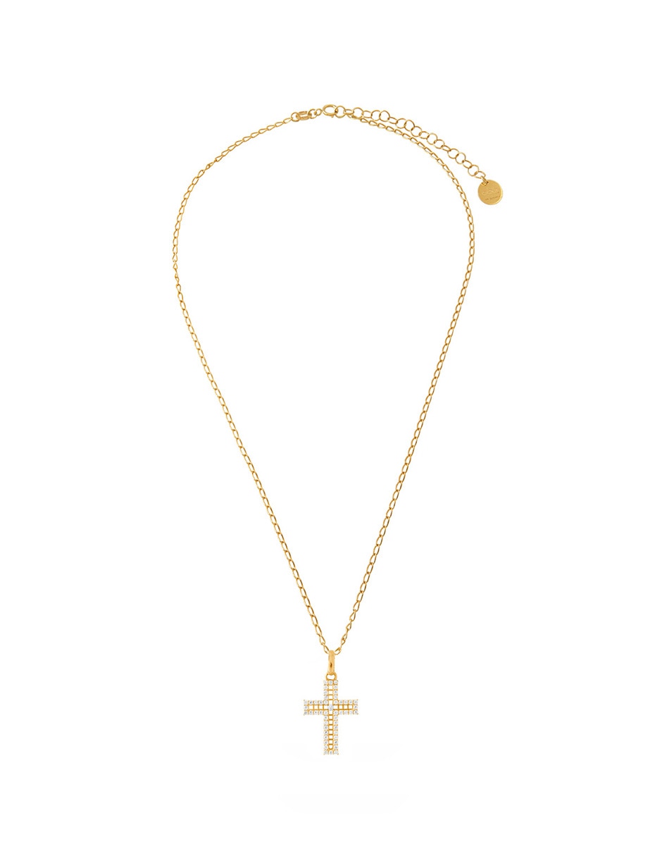 Collar con dije de cruz Unlimited By Ob de oro amarillo 10 k