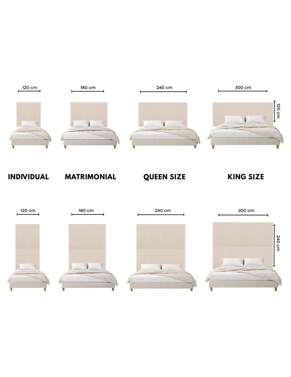 Cabecera Basel Sochic de madera y tela