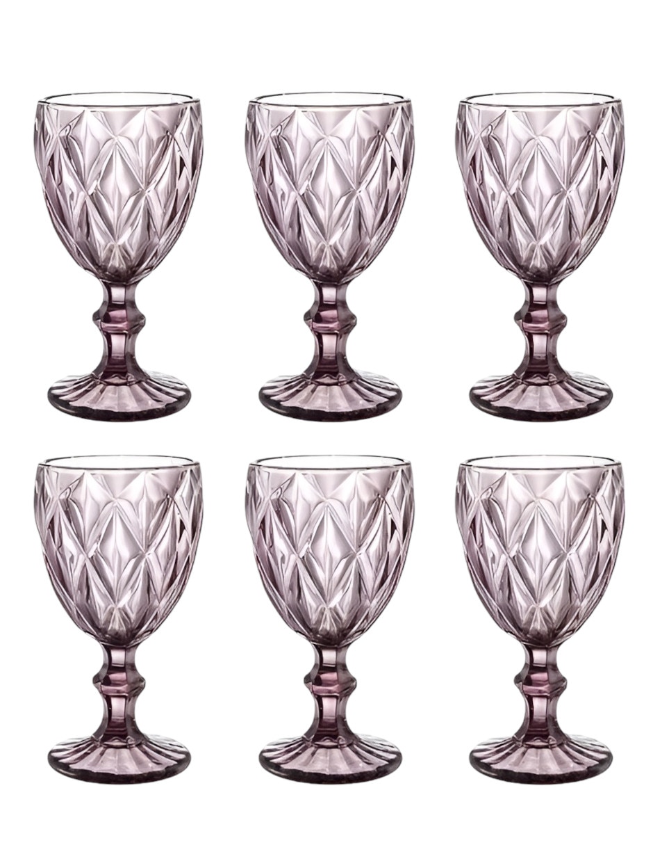 Set de copas para vino de cristal 6 piezas Set de copas para vino de cristal 6 piezas