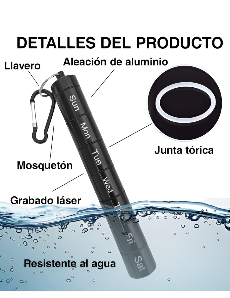 Pastillero 7 compartimentos 3