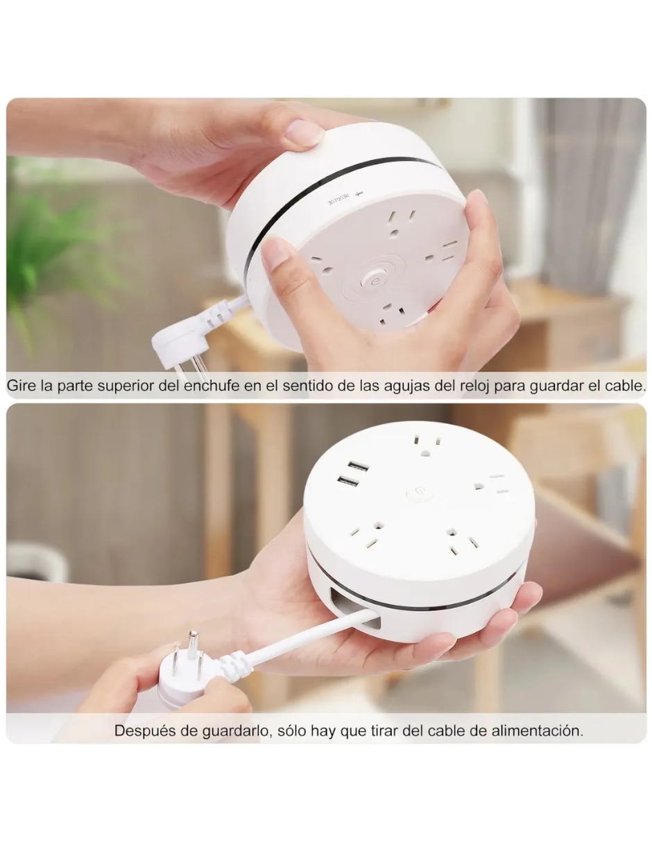 Multicontacto Genérica de 4 contactos y 2 puertos usb