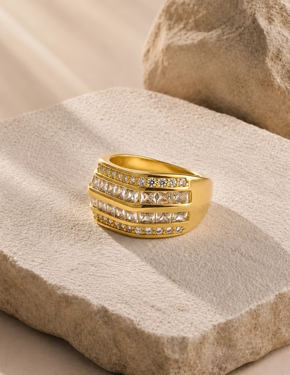 Anillo Yoiko Imperia baño de oro 18 k