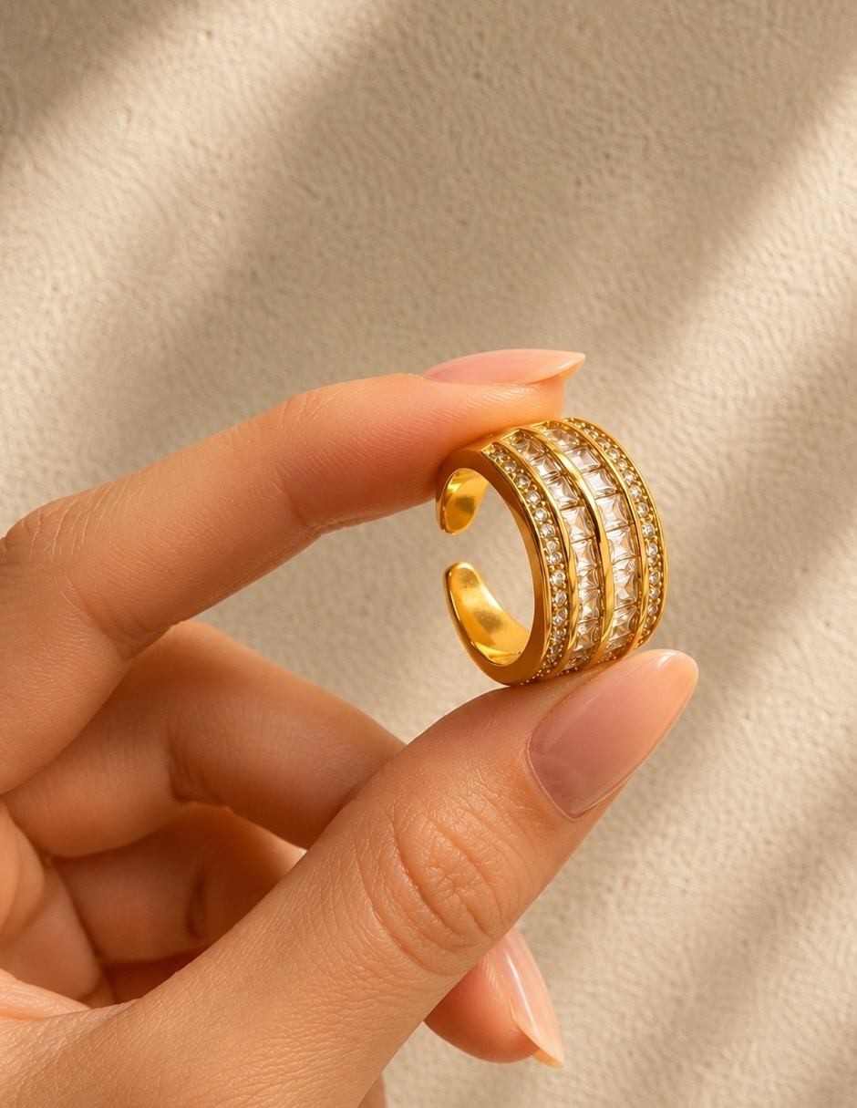 Anillo Yoiko Imperia baño de oro 18 k