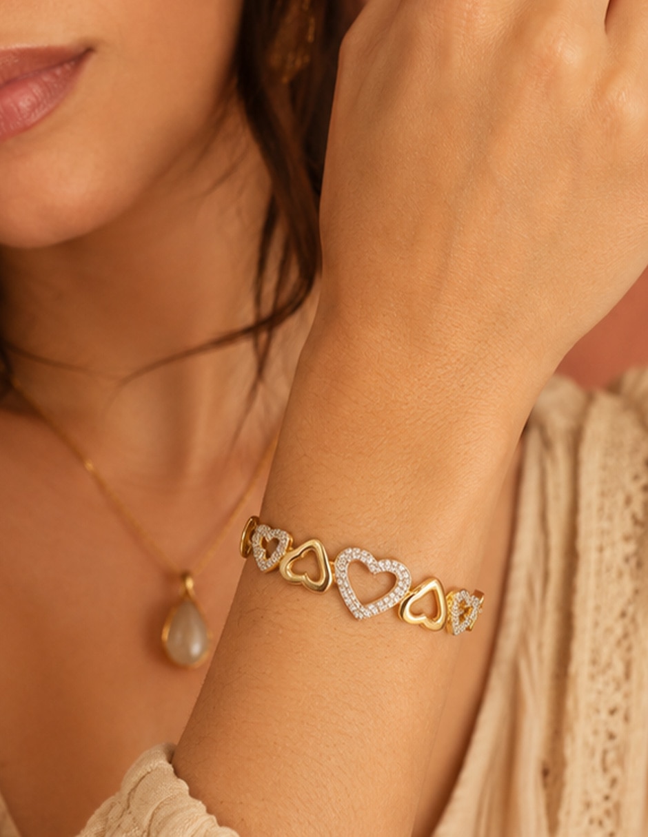 Brazalete yoiko con zirconia corazza