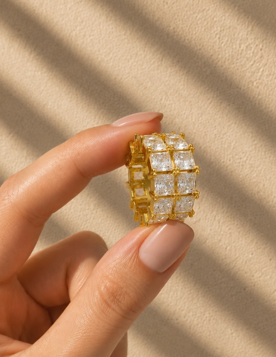 Anillo Lumière baño de oro 18 k 7