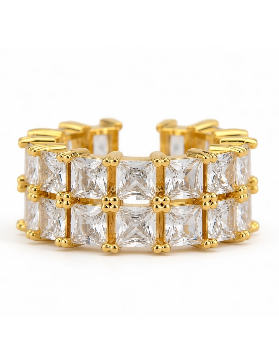 Anillo Lumière baño de oro 18 k 8