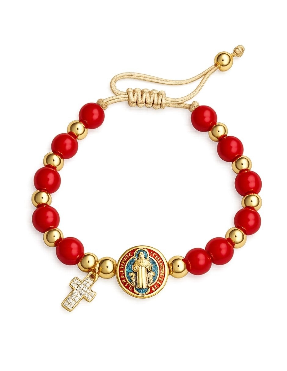 Pulsera yoiko con zirconia rubí